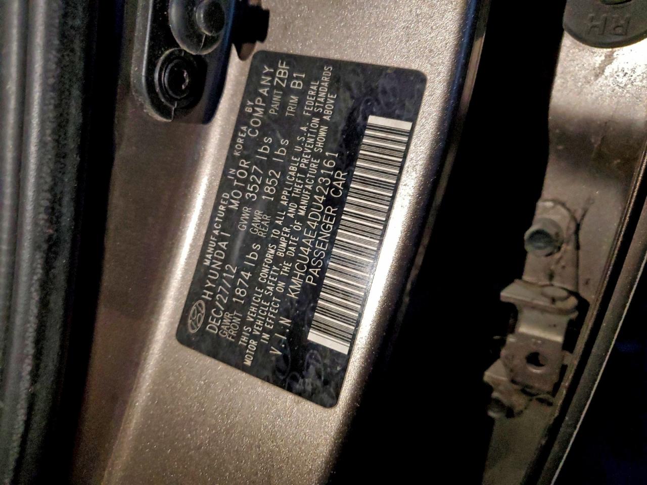 2013 Hyundai Accent Gls VIN: KMHCU4AE4DU423161 Lot: 94177725