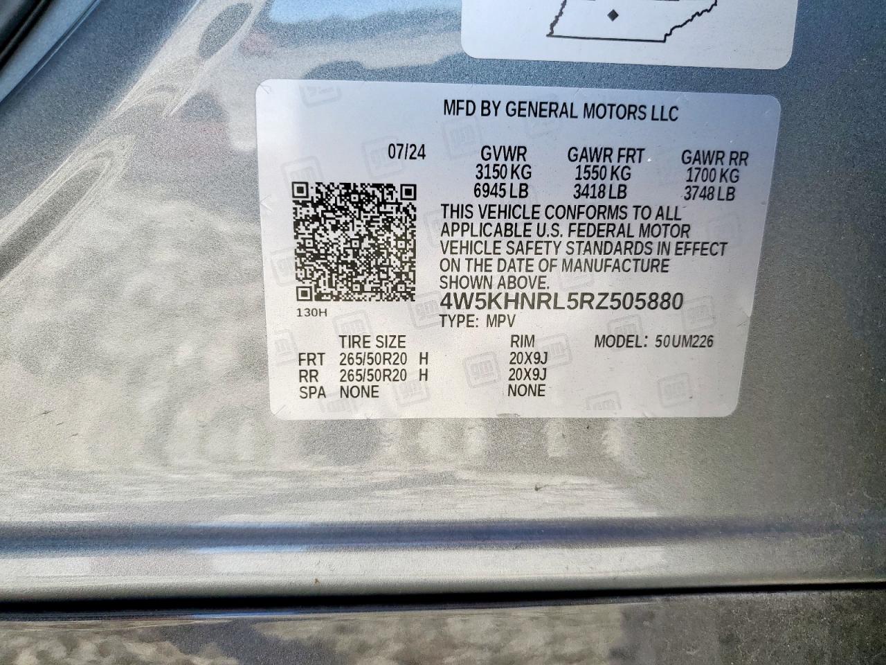 2024 Acura Zdx A-Spec VIN: 4W5KHNRL5RZ505880 Lot: 92122525