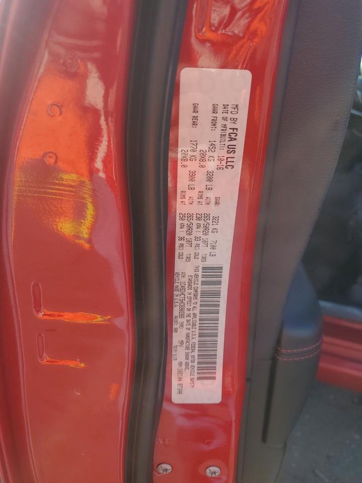 2017 Dodge Durango R/T VIN: 1C4SDHCT5HC690288 Lot: 92784335