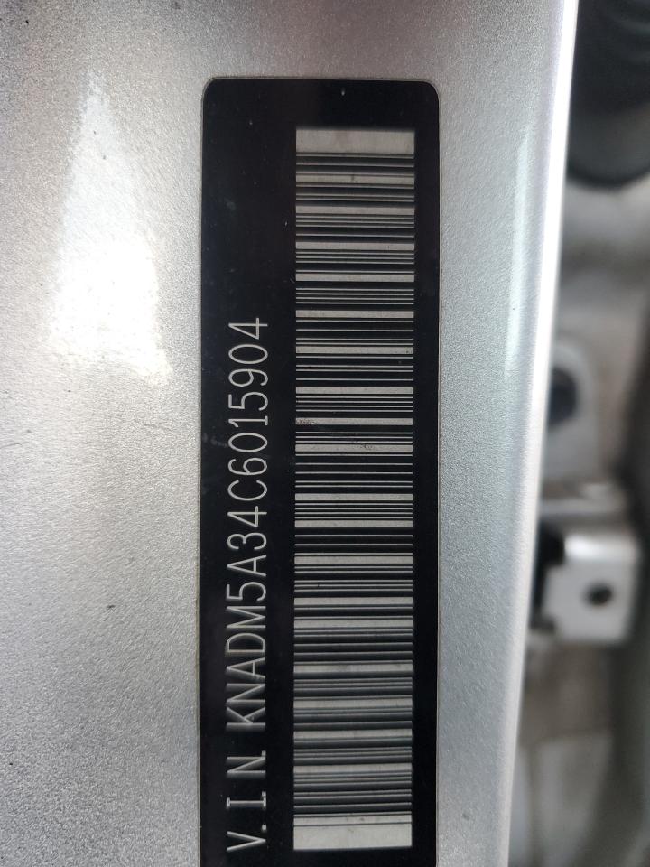 2012 Kia Rio Lx VIN: KNADM5A34C6015904 Lot: 92903435