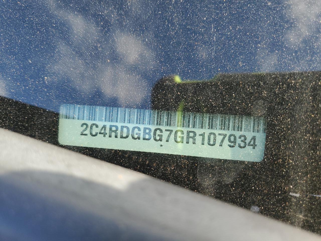 2016 Dodge Grand Caravan Se VIN: 2C4RDGBG7GR107934 Lot: 82731385