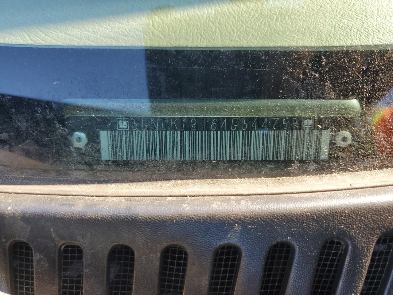 2004 Chevrolet Avalanche K1500 VIN: 3GNEK12T64G344759 Lot: 92842965