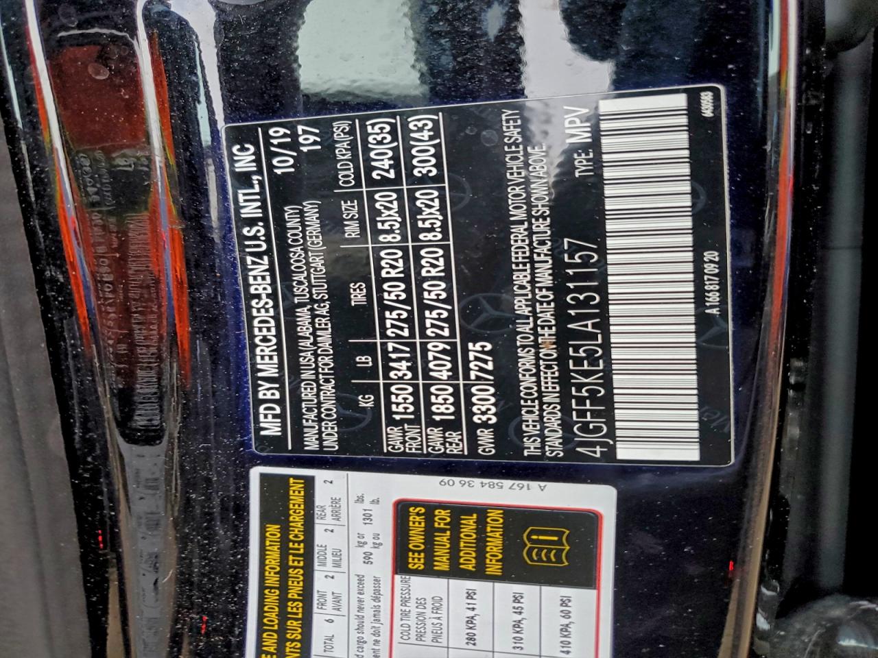 2020 Mercedes-Benz Gls 450 4Matic VIN: 4JGFF5KE5LA131157 Lot: 93513995