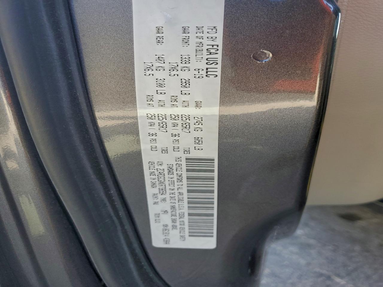 2019 Dodge Grand Caravan Sxt VIN: 2C4RDGCGXKR736594 Lot: 93836395