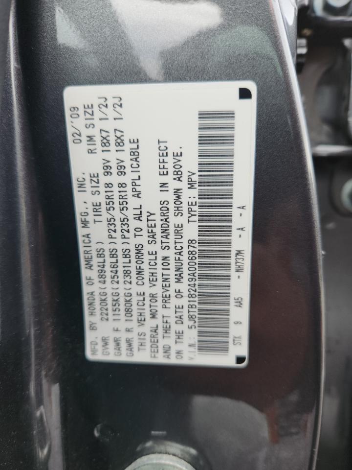 2009 Acura Rdx VIN: 5J8TB18249A006878 Lot: 90447325