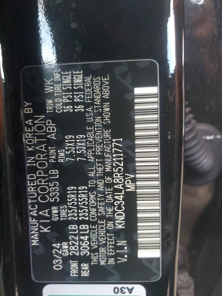 2024 Kia Ev6 Light VIN: KNDC34LA8R5211771 Lot: 92512975