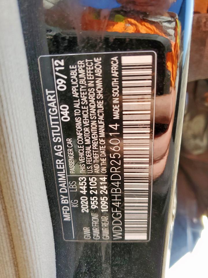 2013 Mercedes-Benz C 250 VIN: WDDGF4HB4DR256014 Lot: 91190995