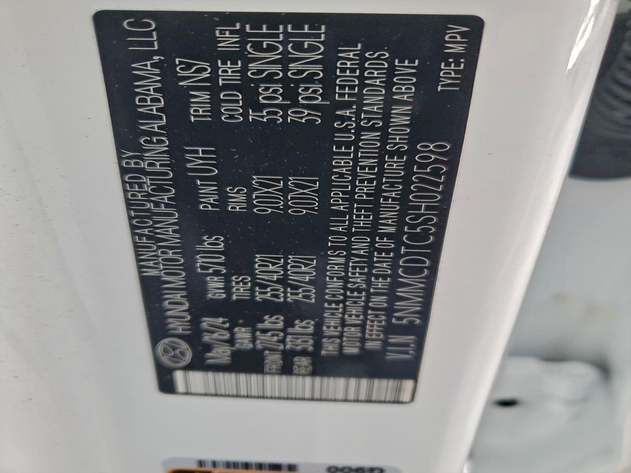 2025 Genesis Gv70 Base VIN: 5NMMCDTC5SH022598 Lot: 94177075