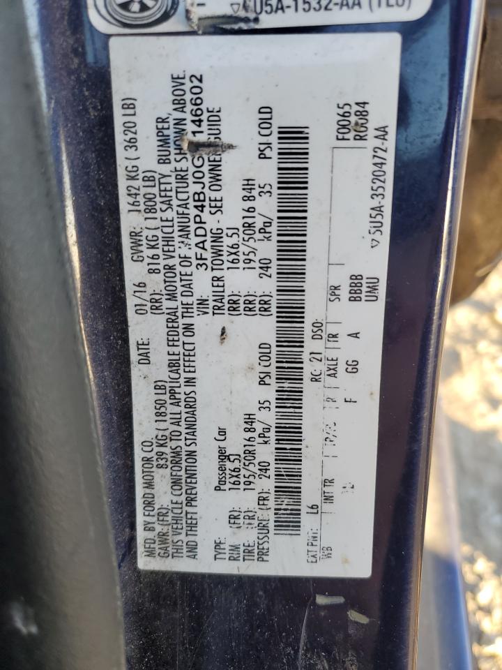 2016 Ford Fiesta Se VIN: 3FADP4BJ0GM146602 Lot: 93379135