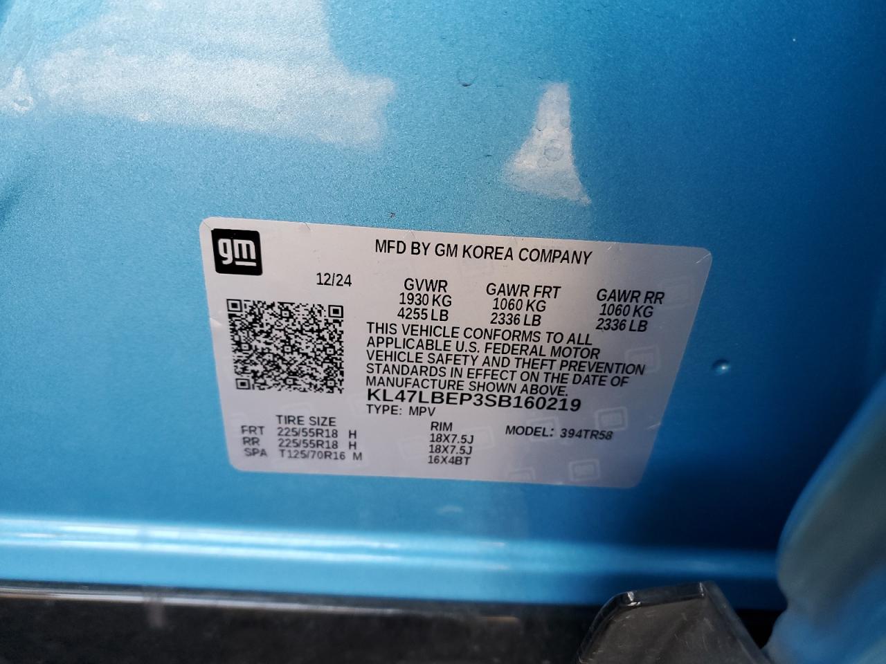 2025 Buick Envista Sport Touring VIN: KL47LBEP3SB160219 Lot: 92438915