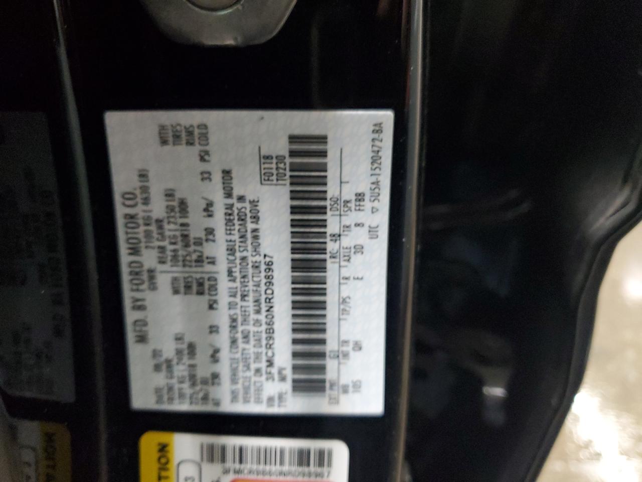 2022 Ford Bronco Sport Big Bend VIN: 3FMCR9B60NRD98967 Lot: 92409475