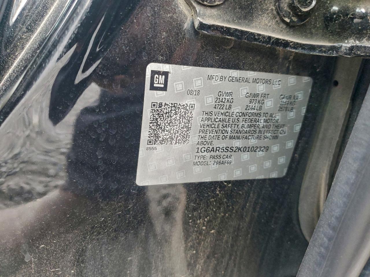 2019 Cadillac Cts Luxury VIN: 1G6AR5SS2K0102329 Lot: 93897045