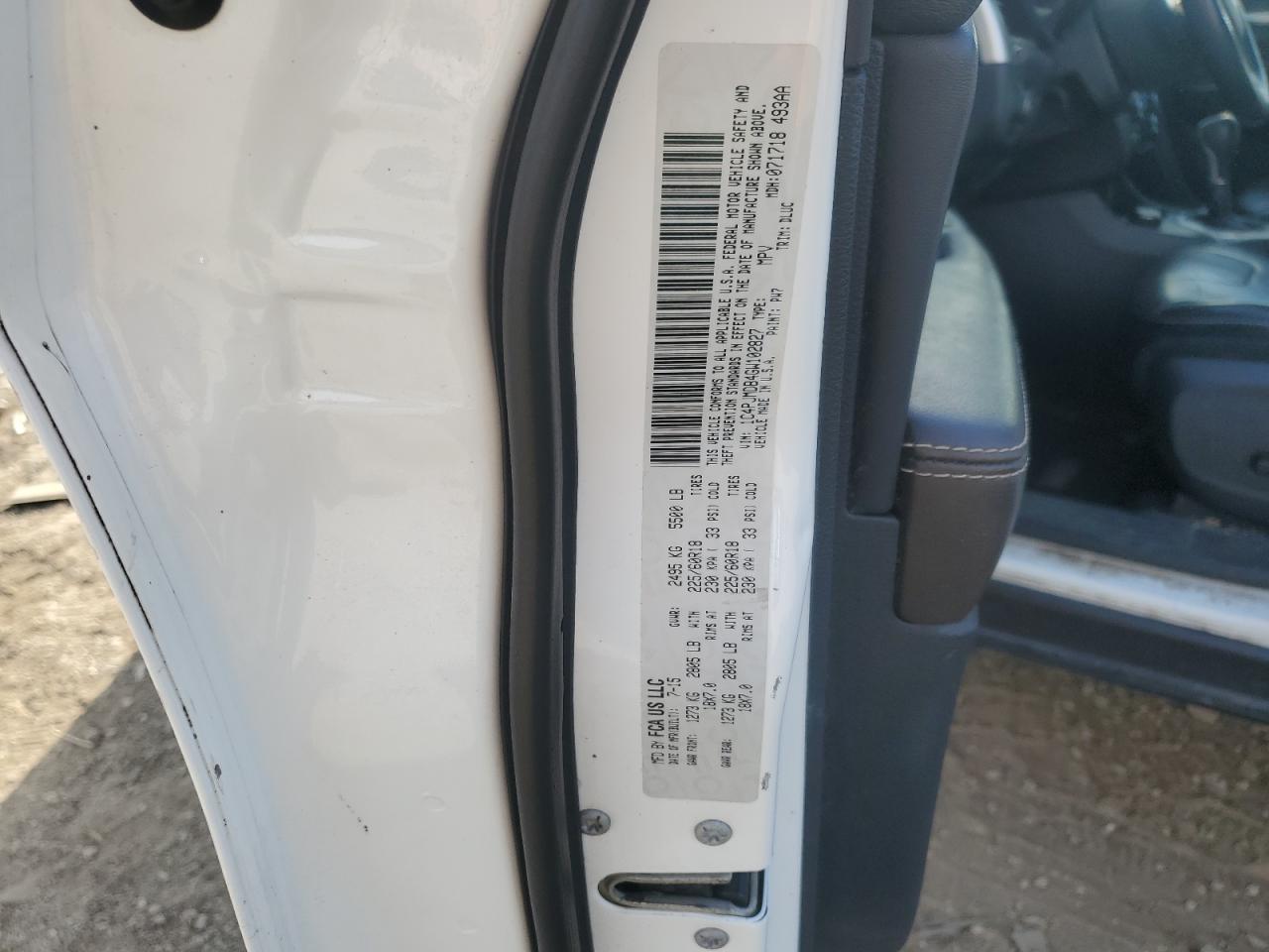 2016 Jeep Cherokee Limited VIN: 1C4PJMDB4GW102827 Lot: 82549375