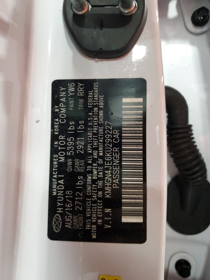 2019 Genesis G80 Base VIN: KMHGN4JE6KU299227 Lot: 93012285