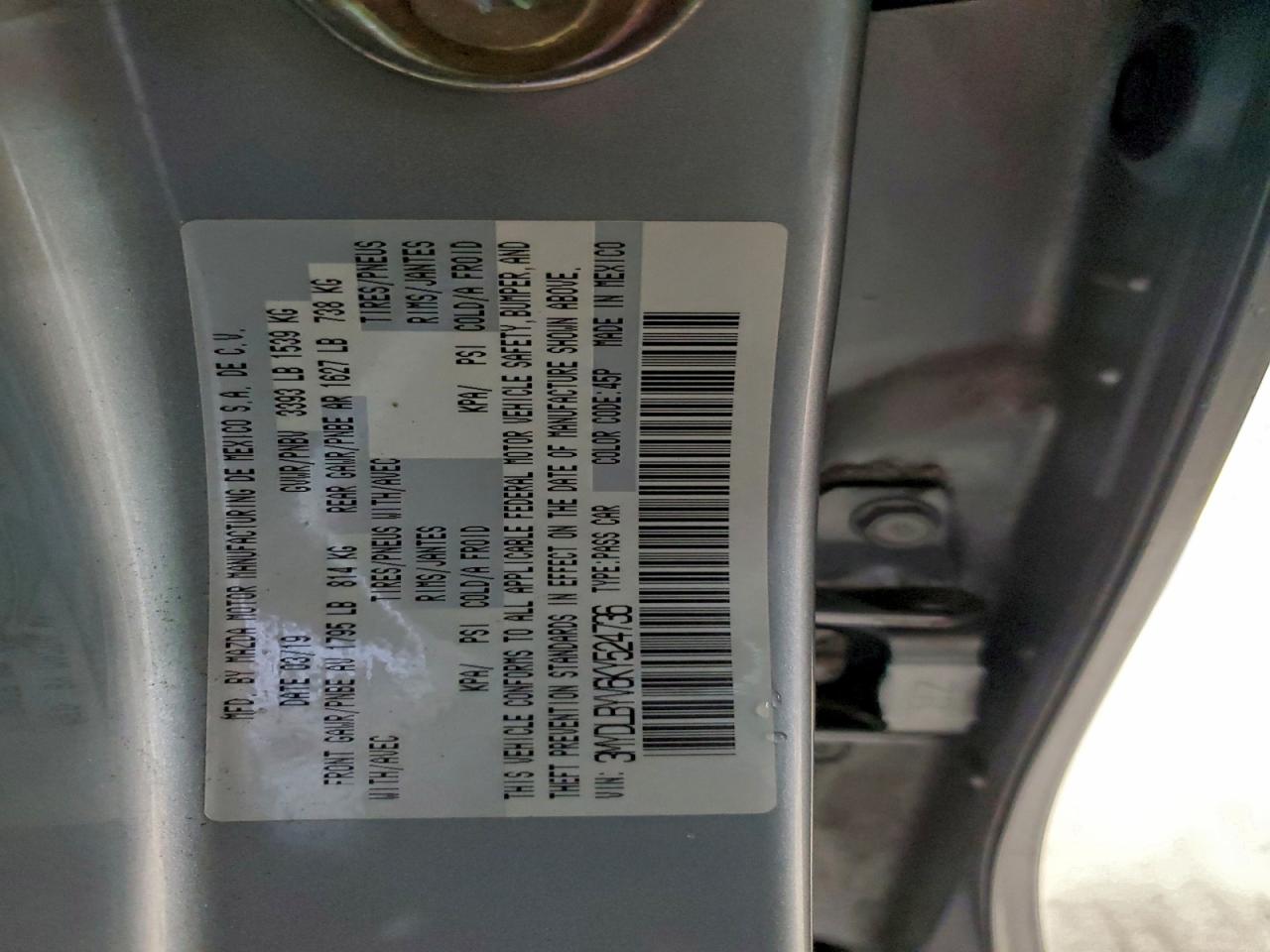 2019 Toyota Yaris L VIN: 3MYDLBYV6KY524736 Lot: 93863105