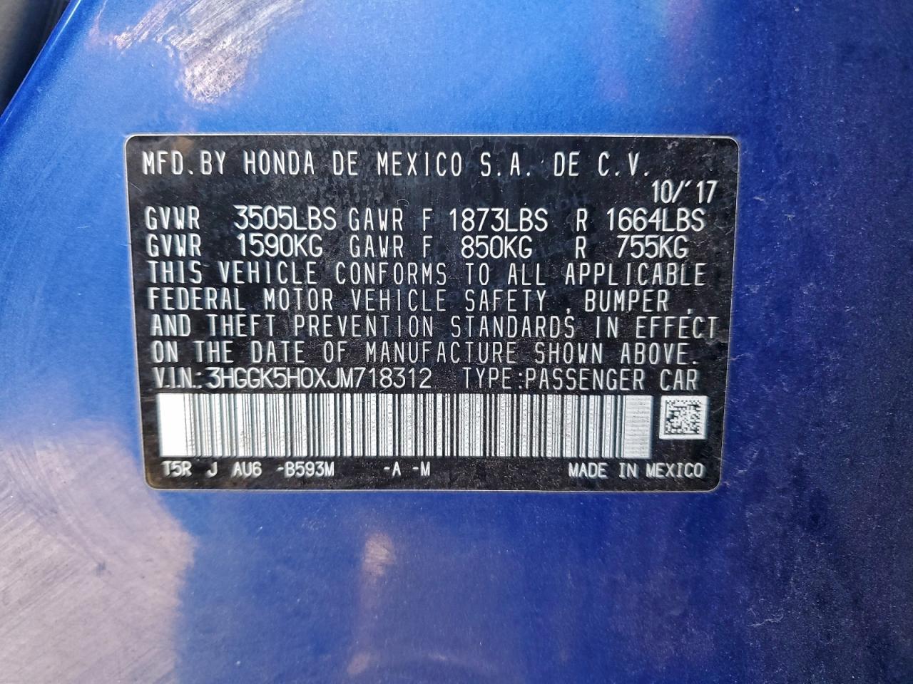 2018 Honda Fit Ex VIN: 3HGGK5H0XJM718312 Lot: 92759515