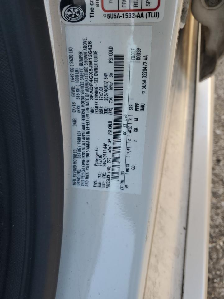 2018 Ford Fiesta St VIN: 3FADP4GX5JM136426 Lot: 91585875