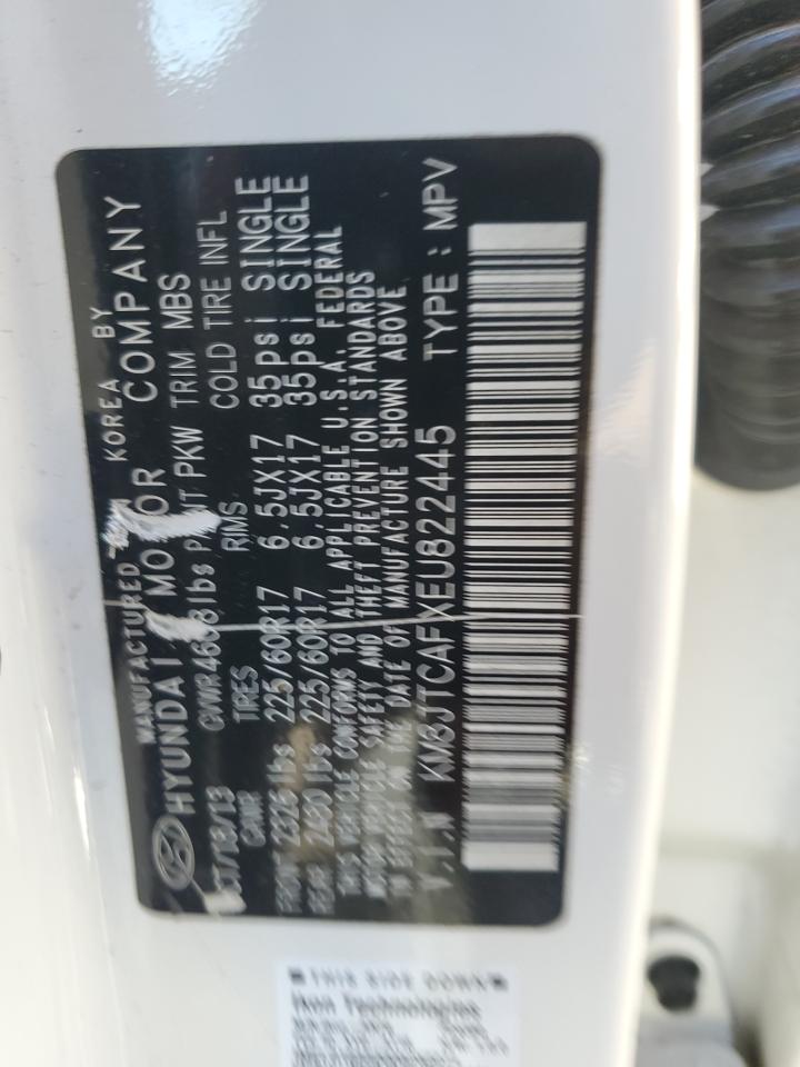 2014 Hyundai Tucson Gls VIN: KM8JTCAFXEU822445 Lot: 89634925