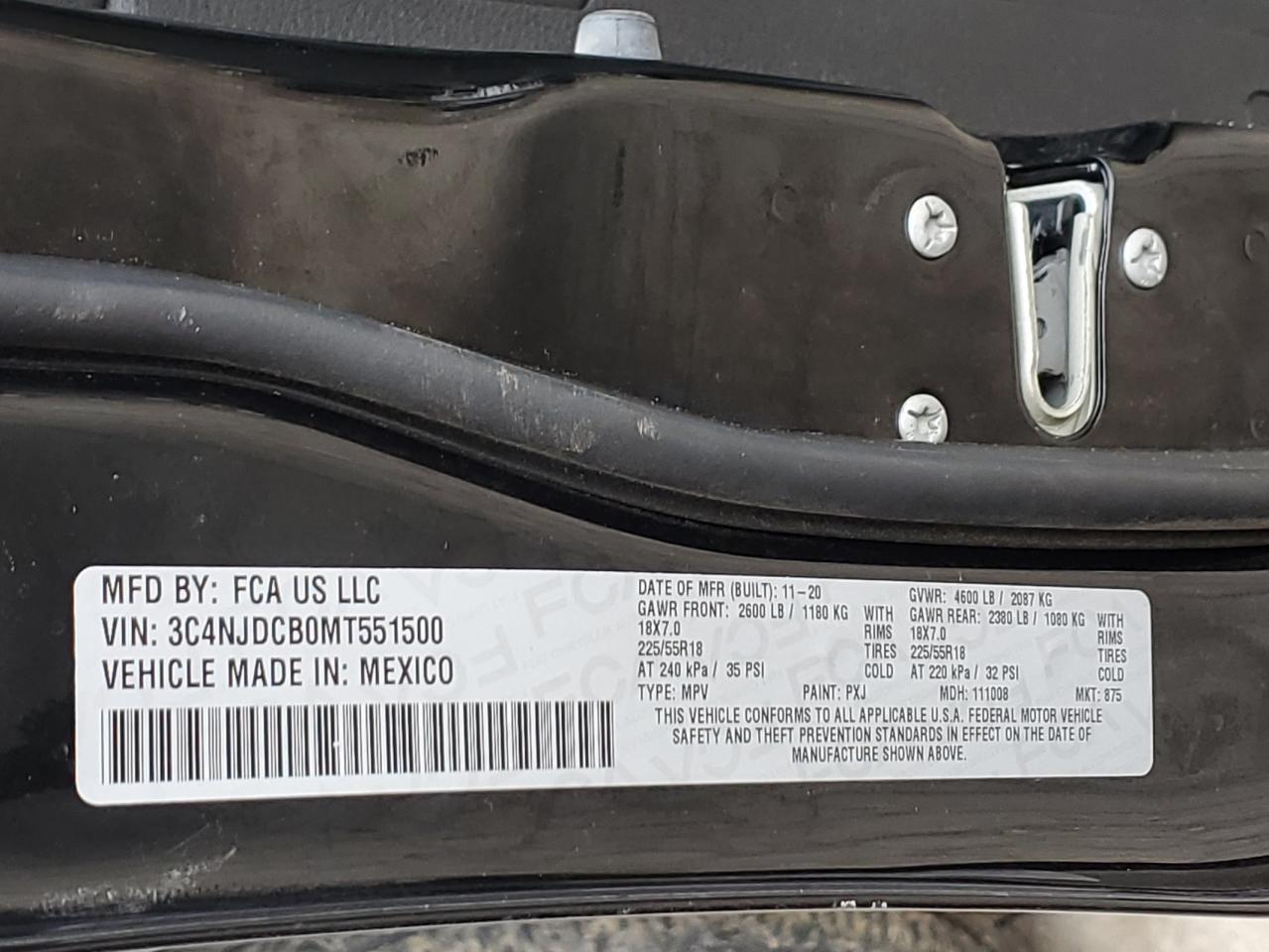 2021 Jeep Compass Limited VIN: 3C4NJDCB0MT551500 Lot: 92402995