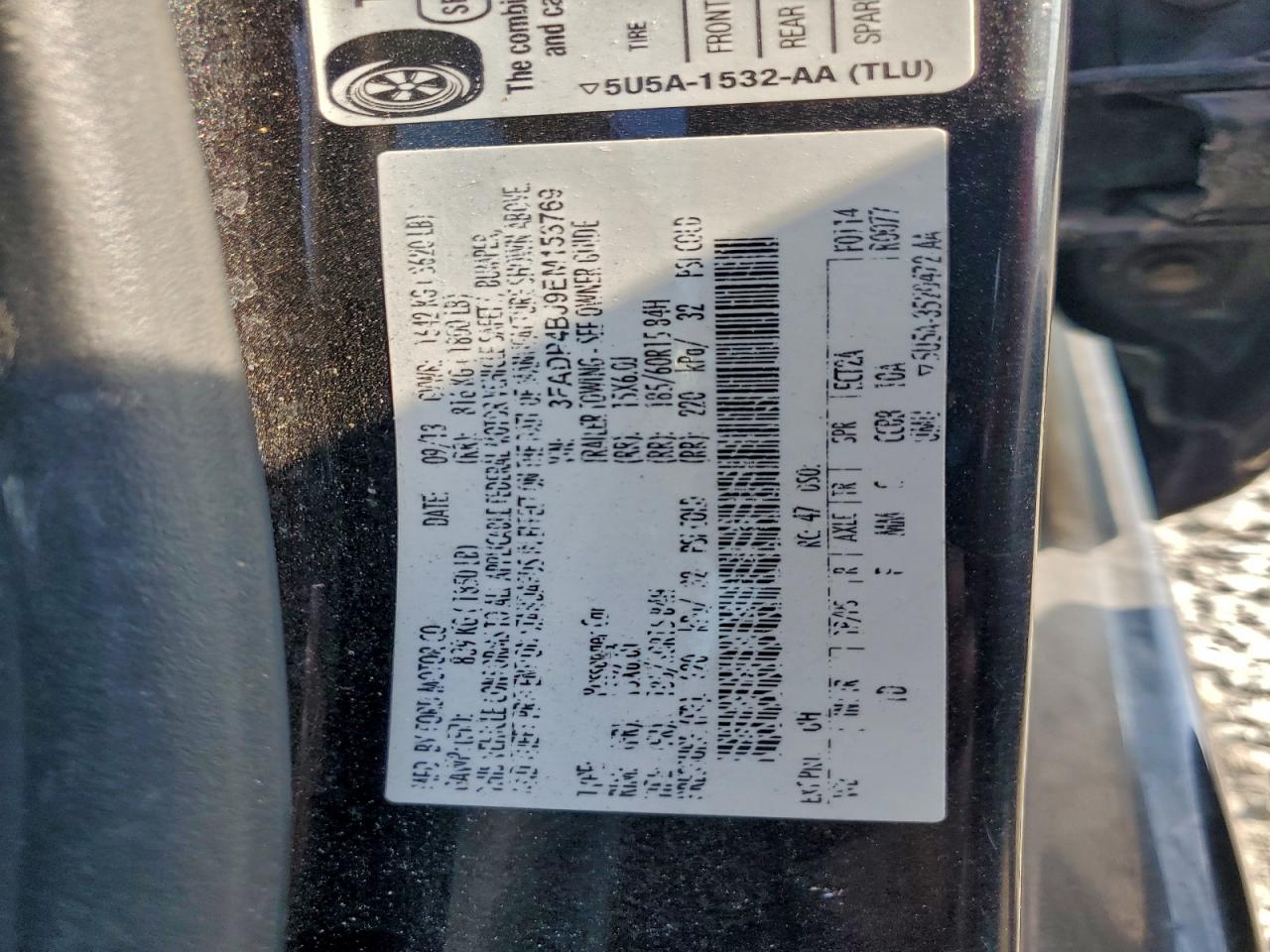 2014 Ford Fiesta Se VIN: 3FADP4BJ9EM153769 Lot: 93489295