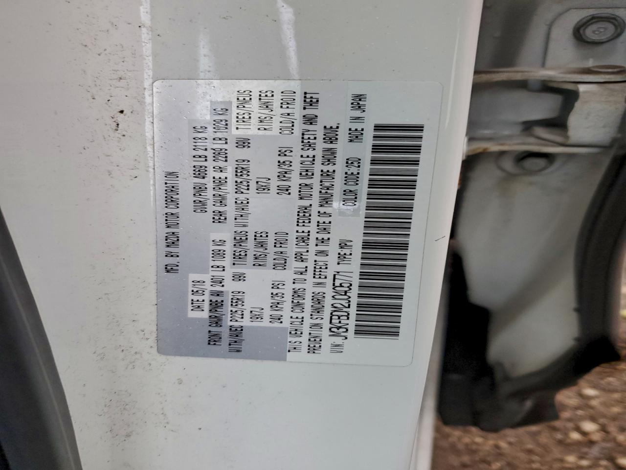 2018 Mazda Cx-5 Grand Touring VIN: JM3KFBDM2J0405771 Lot: 94053955