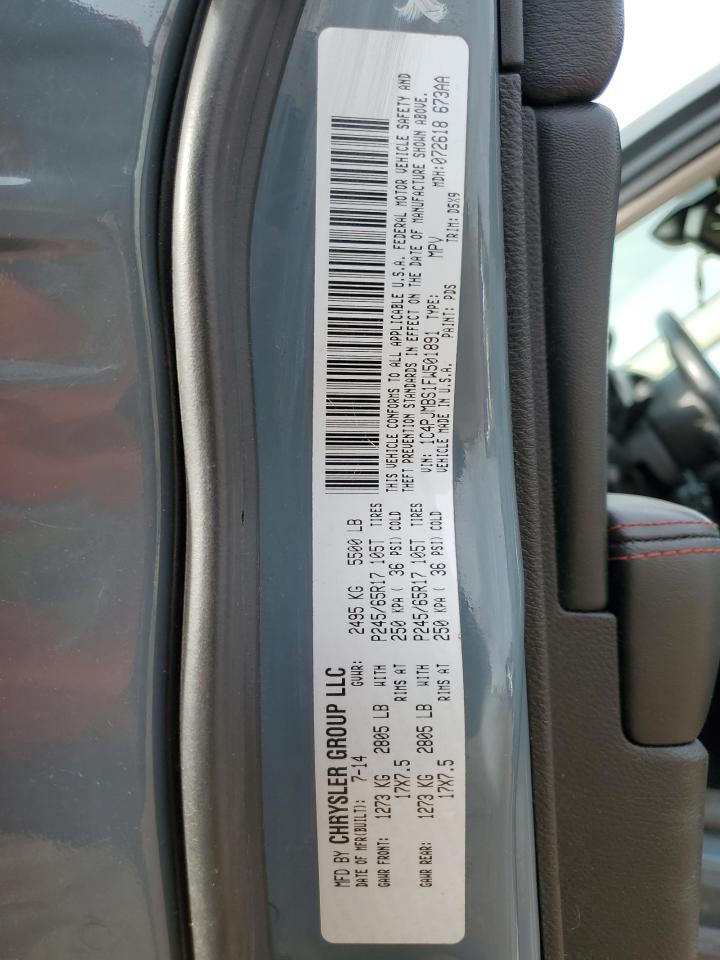 2015 Jeep Cherokee Trailhawk VIN: 1C4PJMBS1FW501891 Lot: 92125945