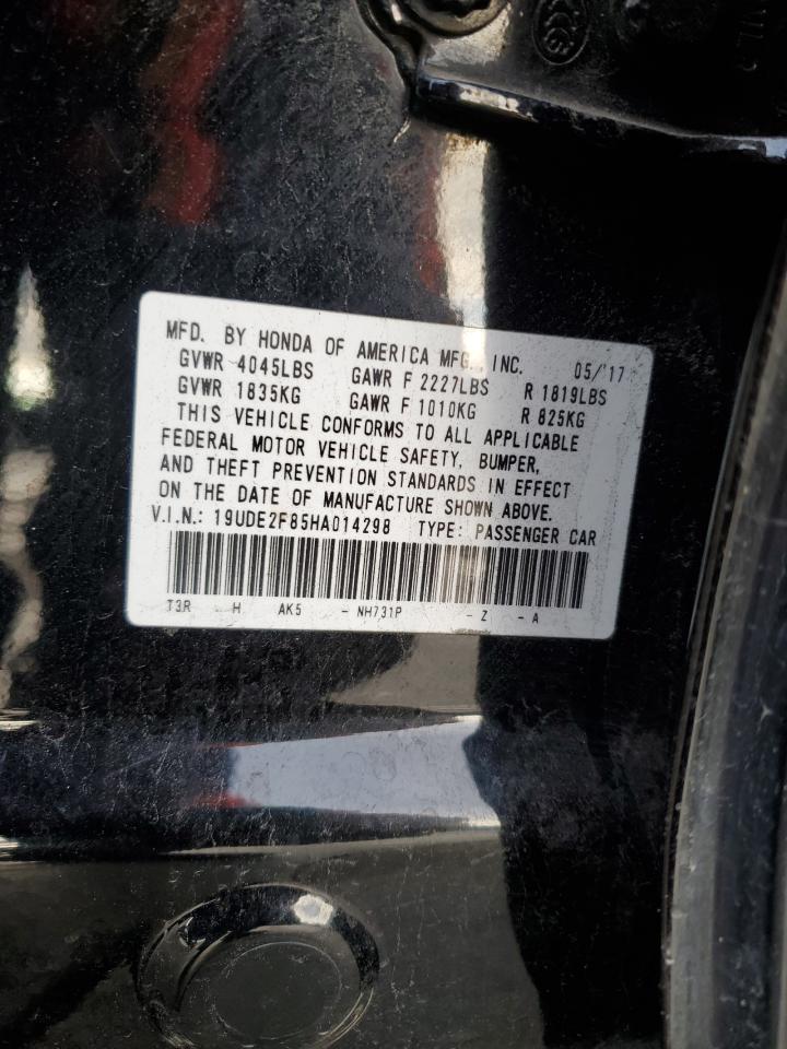 2017 Acura Ilx Premium VIN: 19UDE2F85HA014298 Lot: 93742645