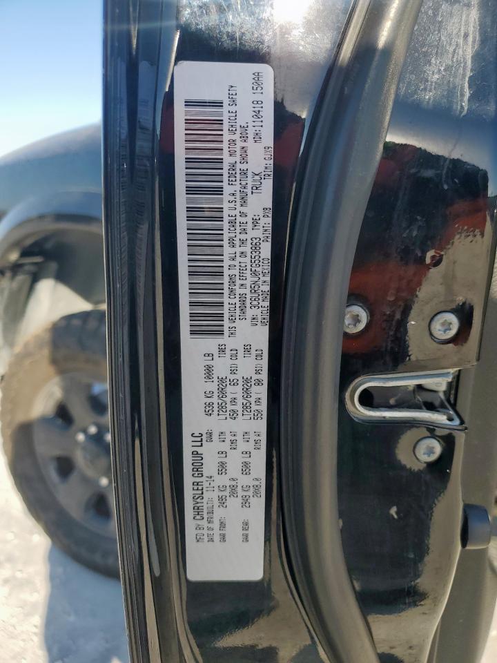 2015 Ram 2500 Laramie VIN: 3C6UR5NJ0FG553863 Lot: 92711235