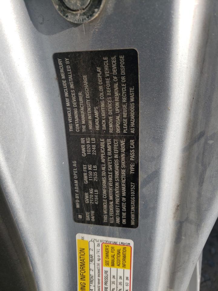 2016 Buick Cascada Premium VIN: W04WT3N5XGG107527 Lot: 91702635