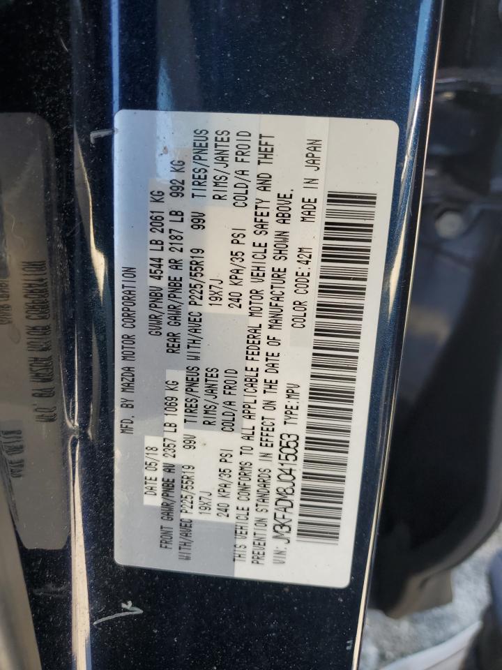 2018 Mazda Cx-5 Grand Touring VIN: JM3KFADM8J0415053 Lot: 92899115