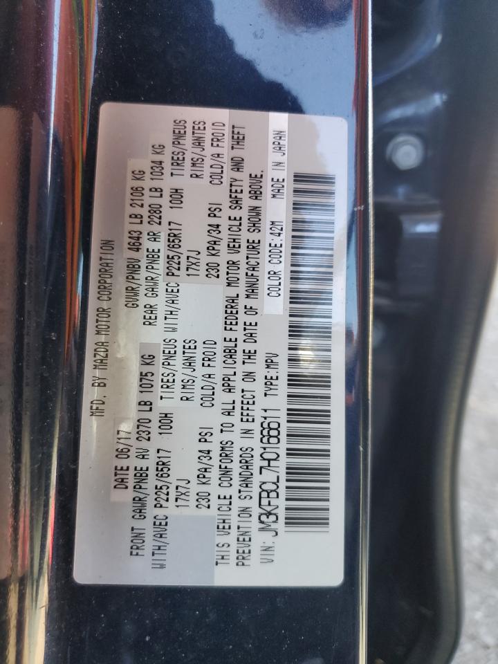 2017 Mazda Cx-5 Touring VIN: JM3KFBCL7H0166611 Lot: 90887385