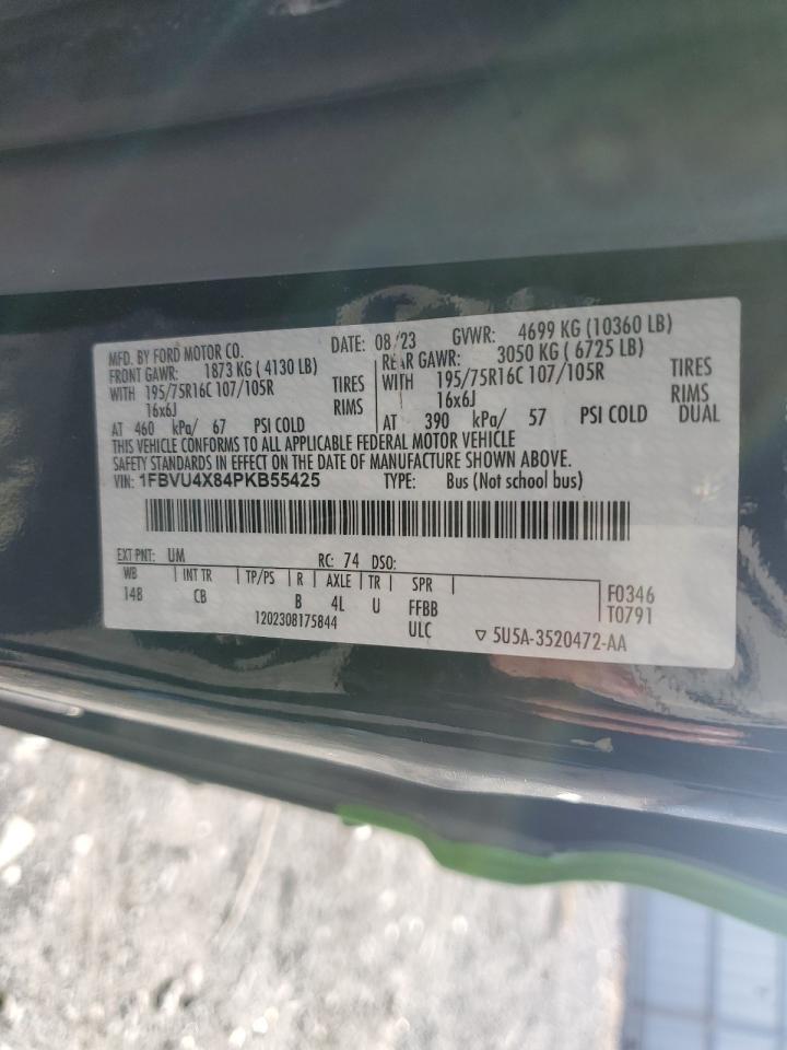 2023 Ford Transit T-350 Hd VIN: 1FBVU4X84PKB55425 Lot: 91088275