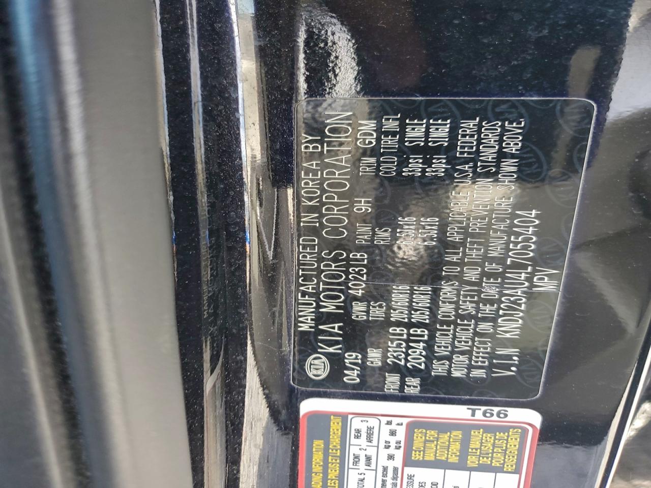 2020 Kia Soul Lx VIN: KNDJ23AU4L7055404 Lot: 94255255