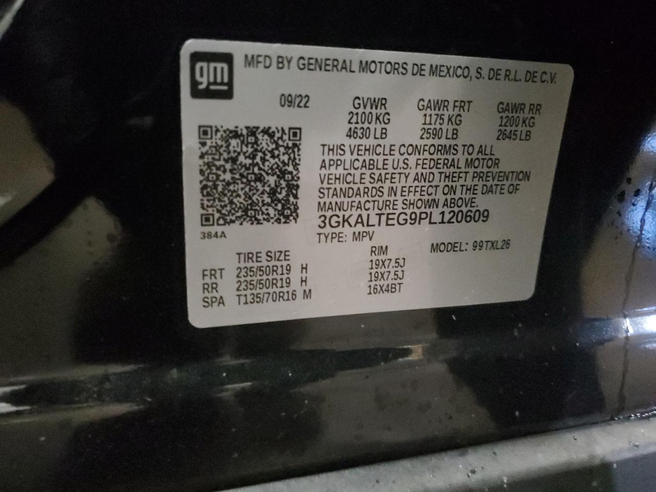 2023 GMC Terrain Sle VIN: 3GKALTEG9PL120609 Lot: 90991165