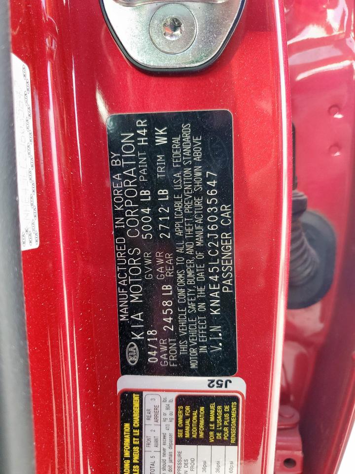 2018 Kia Stinger Gt1 VIN: KNAE45LC2J6035647 Lot: 92726475