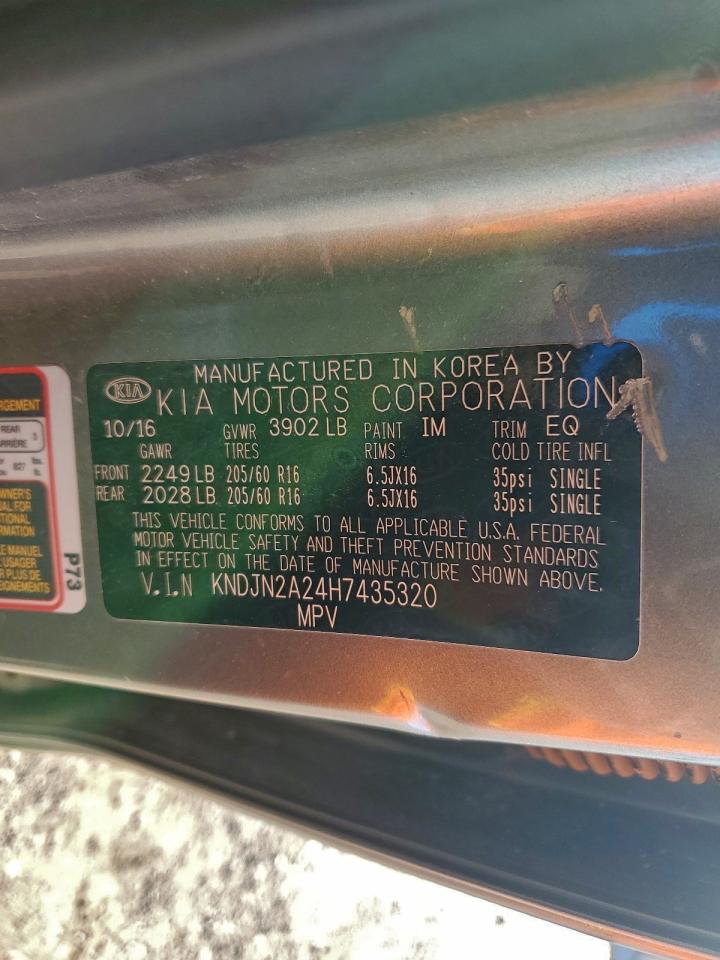 2017 Kia Soul VIN: KNDJN2A24H7435320 Lot: 93988335