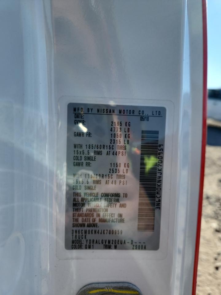 2018 Nissan Nv200 2.5S VIN: 3N6CM0KN4JK700959 Lot: 92073105