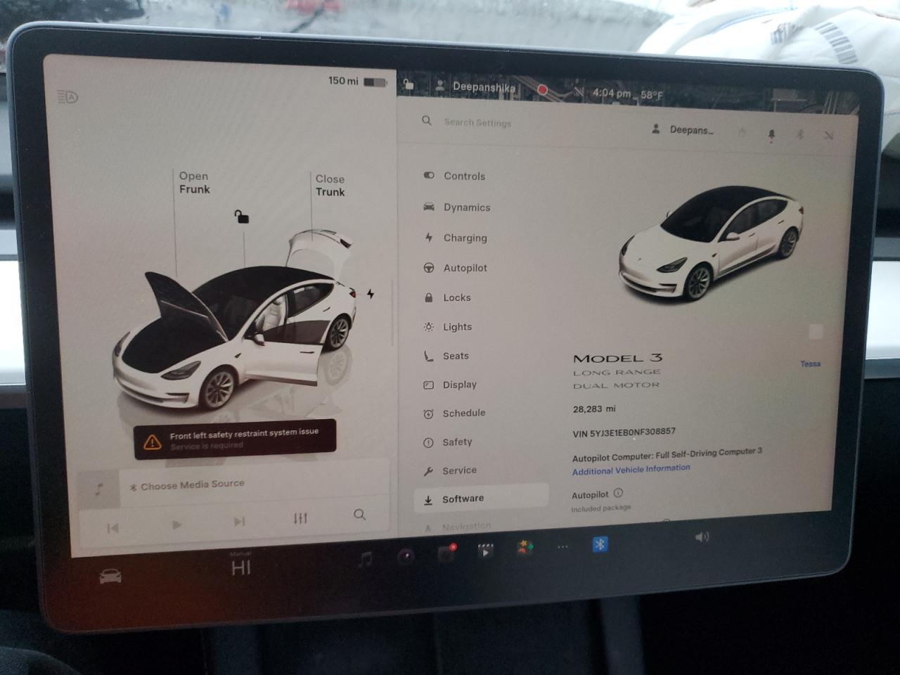 2022 Tesla Model 3 VIN: 5YJ3E1EB0NF308857 Lot: 92639985