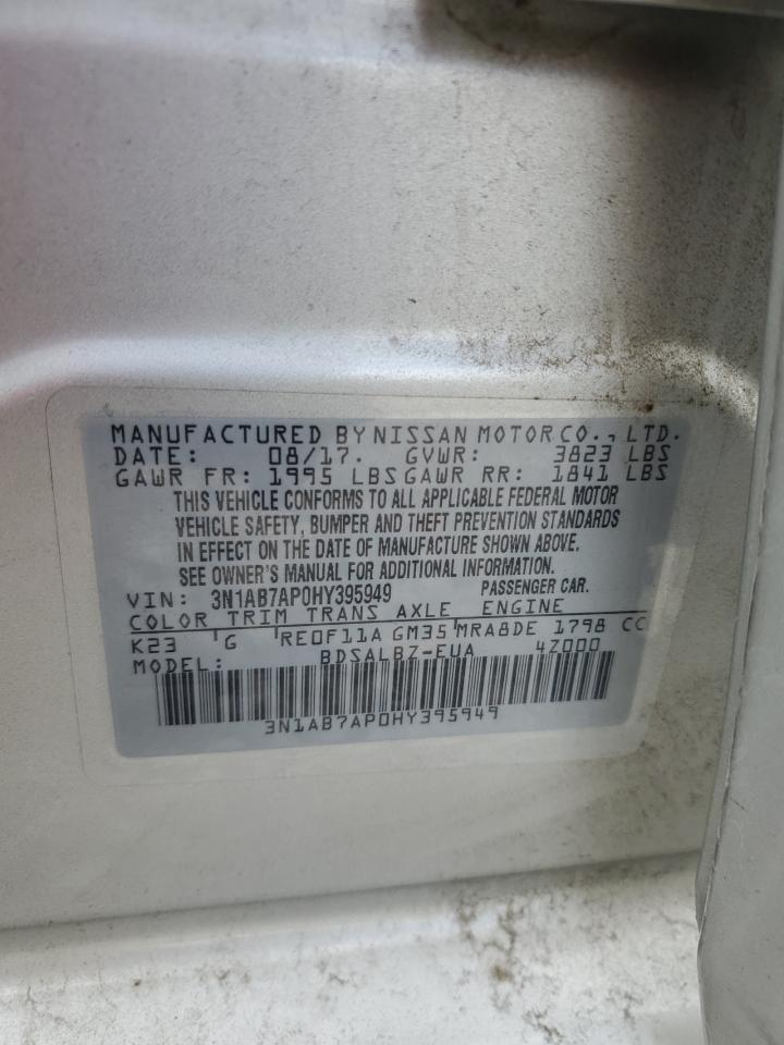 2017 Nissan Sentra S VIN: 3N1AB7AP0HY395949 Lot: 92698715