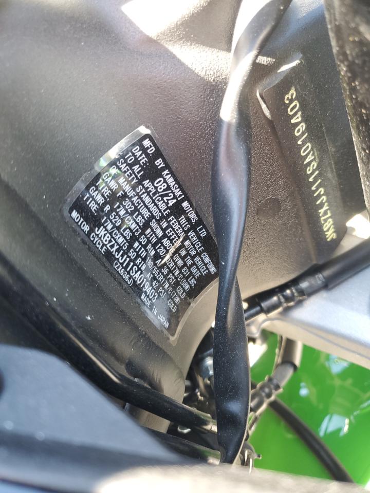 2025 Kawasaki Zx636 K VIN: JKBZXJJ11SA019403 Lot: 91203385