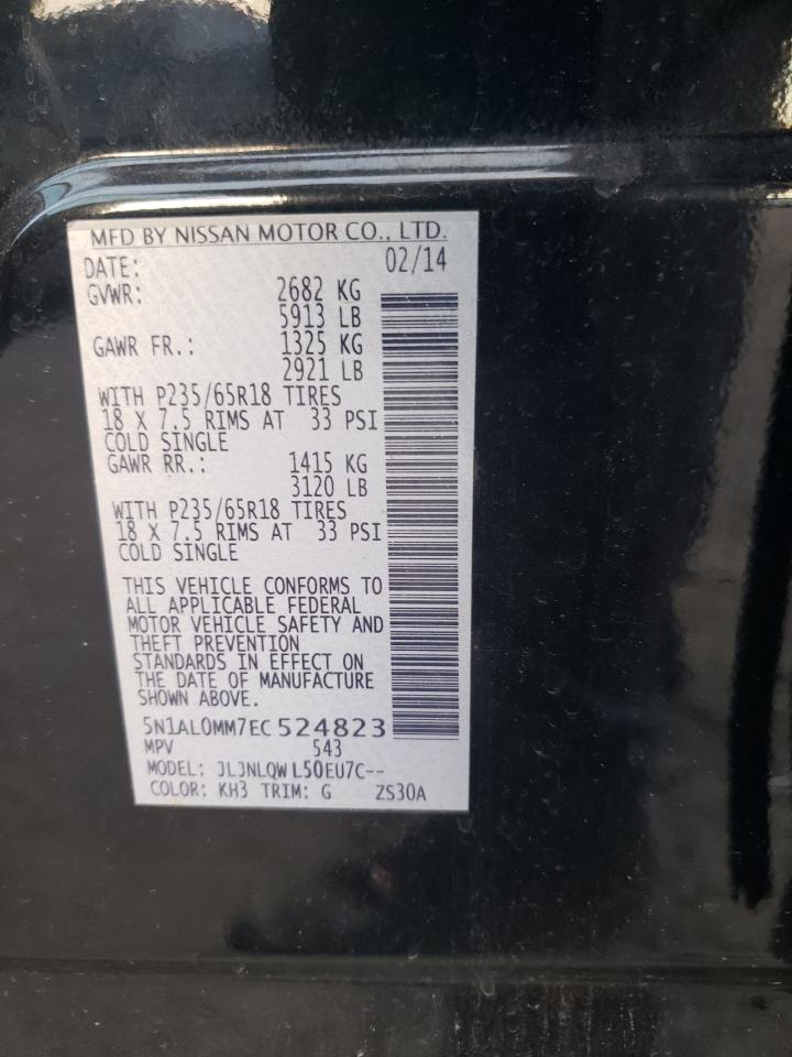 2014 Infiniti Qx60 VIN: 5N1AL0MM7EC524823 Lot: 93893455