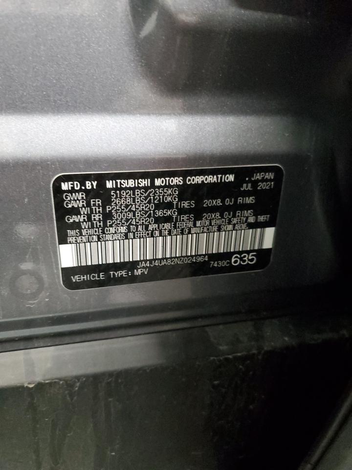 2022 Mitsubishi Outlander Se VIN: JA4J4UA82NZ024964 Lot: 92214395