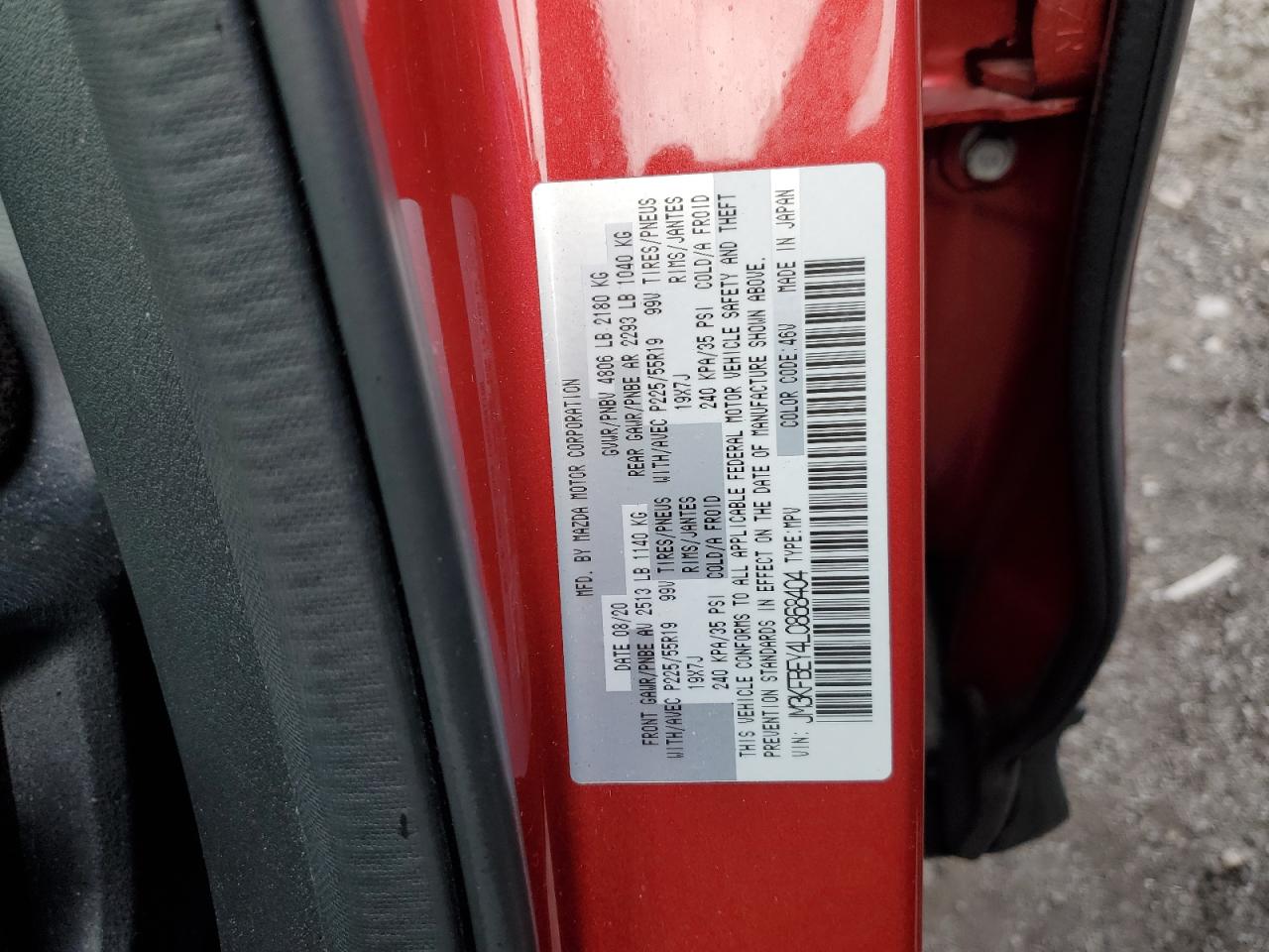 2020 Mazda Cx-5 Signature VIN: JM3KFBEY4L0868404 Lot: 93054835