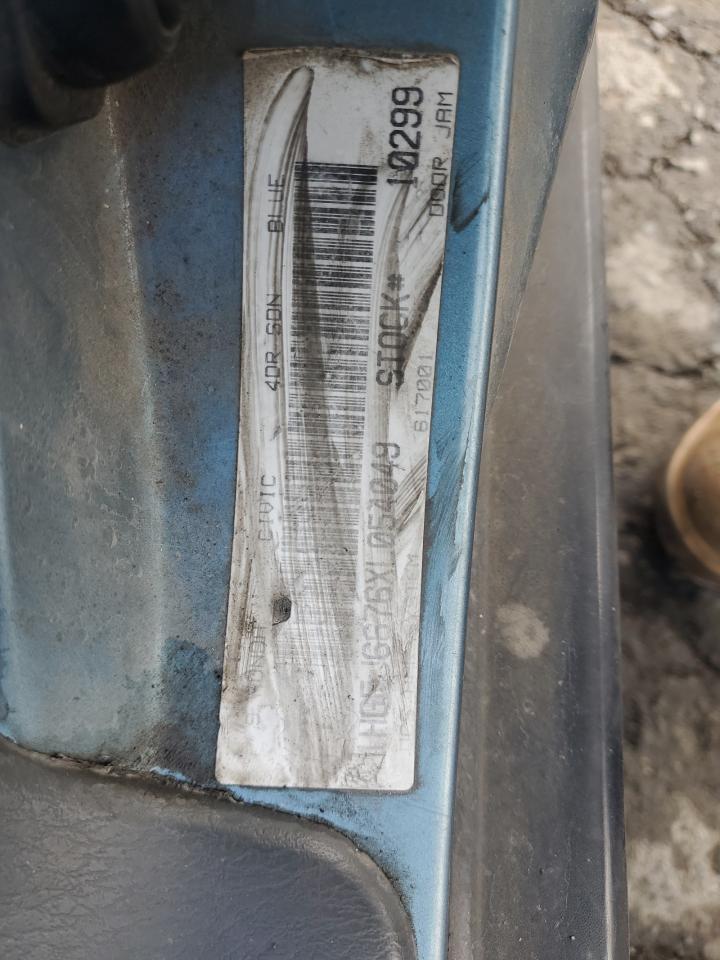 1999 Honda Civic Lx VIN: 1HGEJ6676XL054049 Lot: 91910185