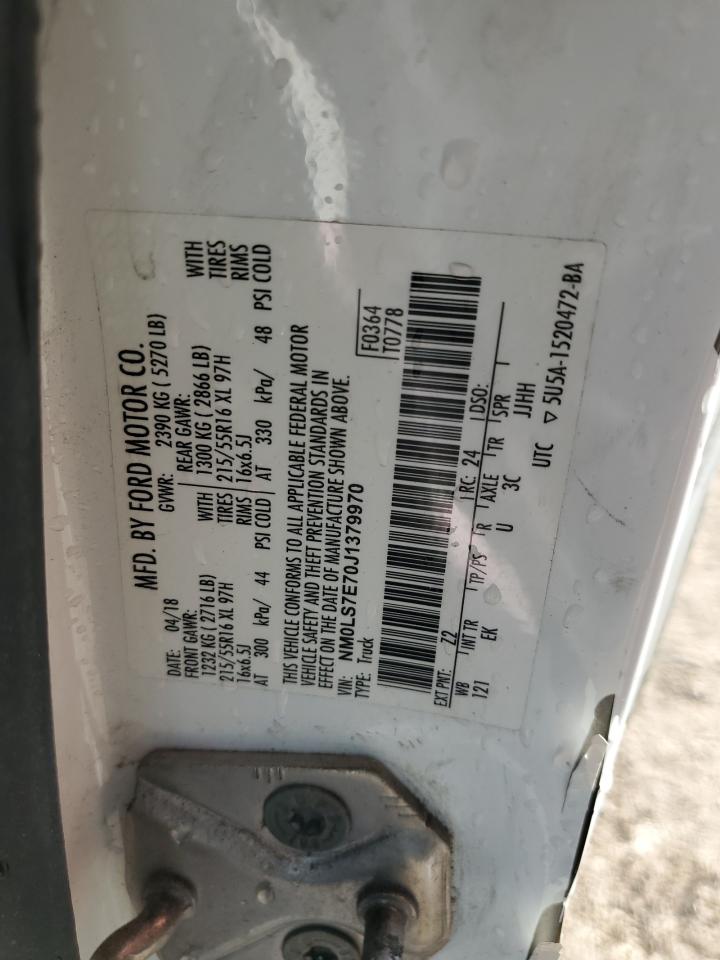 2018 Ford Transit Connect Delivery Van VIN: NM0LS7E70J1379970 Lot: 91470465