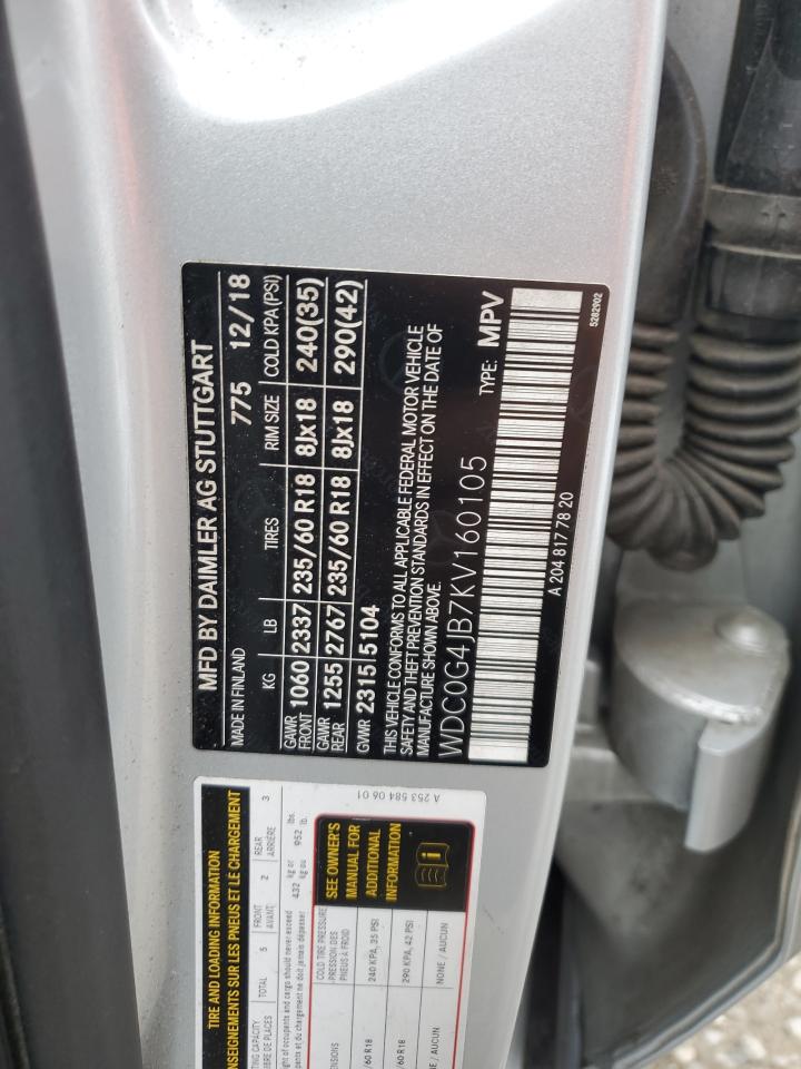 2019 Mercedes-Benz Glc 300 VIN: WDC0G4JB7KV160105 Lot: 92035365