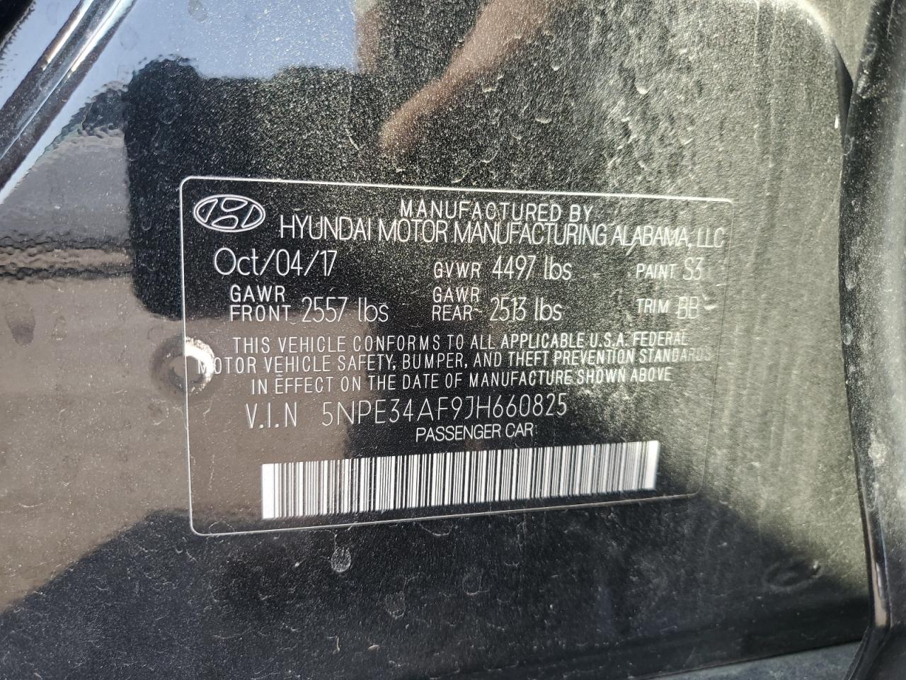 2018 Hyundai Sonata Sport VIN: 5NPE34AF9JH660825 Lot: 93624025