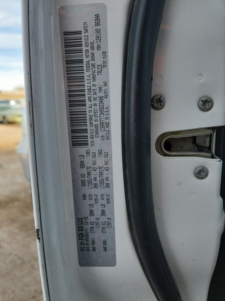 2017 Ram 1500 Slt VIN: 1C6RR7TT3HS623406 Lot: 91070915