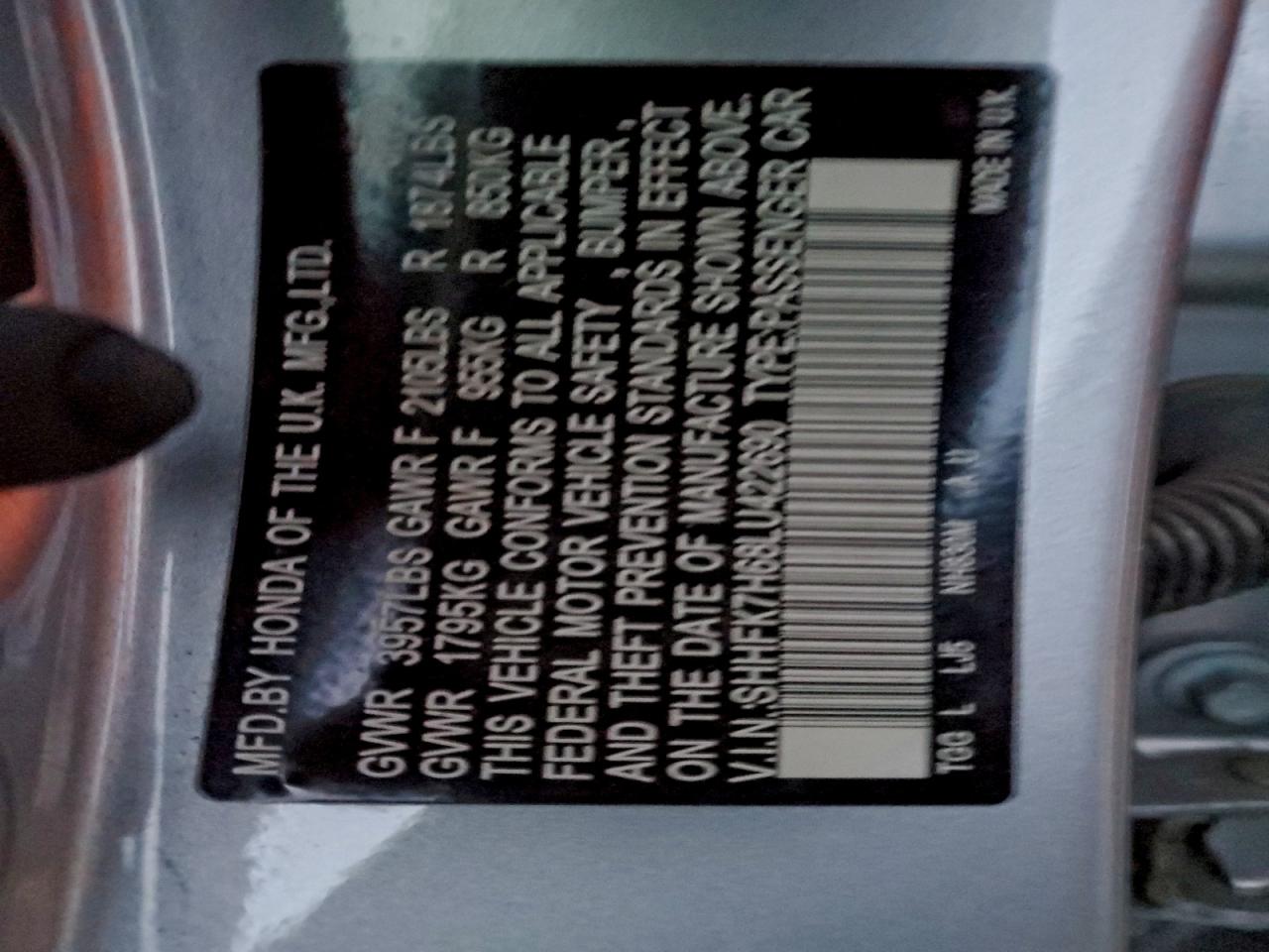 2020 Honda Civic Ex VIN: SHHFK7H68LU422690 Lot: 94580655