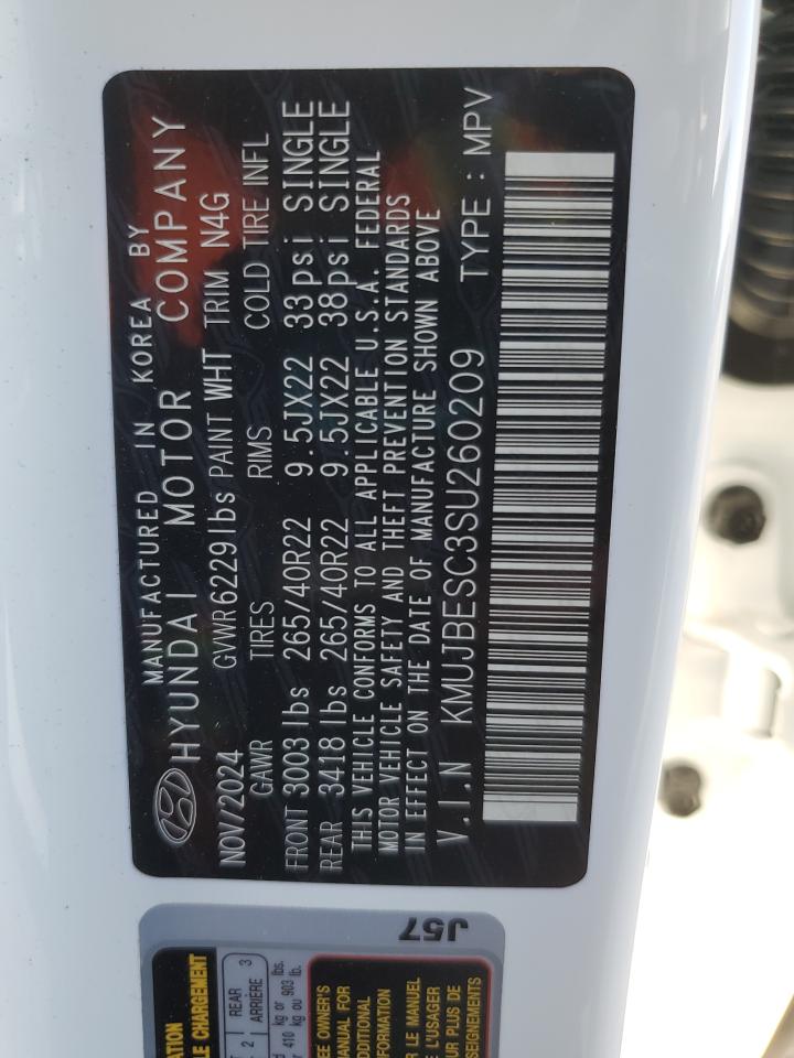 2025 Genesis Gv80 Coupe VIN: KMUJBESC3SU260209 Lot: 93857465